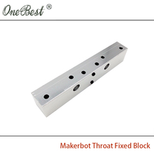 Free shipping 3D printer accessories Makerbot MK8 extruder double-head Throat Fixed Aluminum Block 87x16x13mm