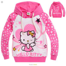 2014 new autumn Hello Kitty girls clothes long sleeve children hoodies kids clothing sweatshirts 2-10age girl