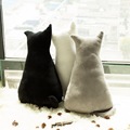 2016 New Cute Cartoon Cushions Stuffed Back of Cat Car Cushion Backrest Pillow Free Shipping