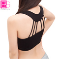 Summer Bamboo Fiber Soft Hollow Out Beauty Back Padded Women Short Tank Tops Fashion Wirless Female
