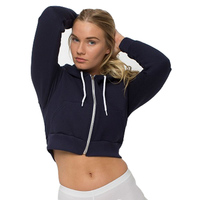 Elina 2015 woman Cropped Flex Fleece Zip American Apparel felpe donna jogging chandal mujer survetement femme hoodies sweatshirt
