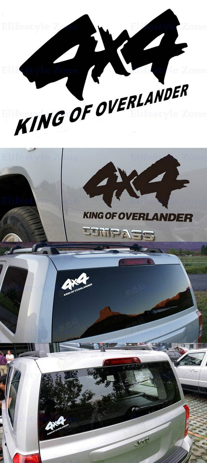 Cool sticker 4x4 KING OF OVERLANDER sticker for Toyota Ford Chevrolet Volkswagen Tesla Honda Hyundai Kia
