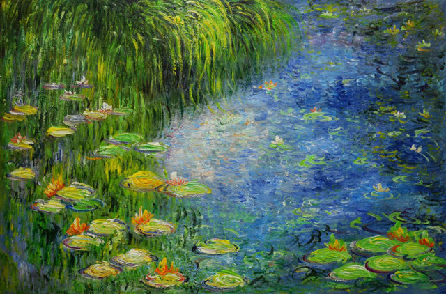 Claude Monet Colorful Water Lily Pond