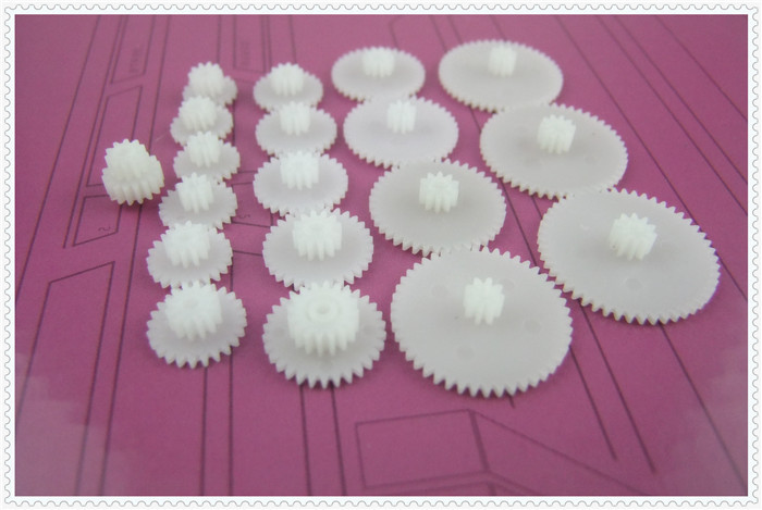 Description Picture 3 of item19pcs/lot General Plastic Gear Set Double Deck Deceleration DIY Transmission Toy Car Parts