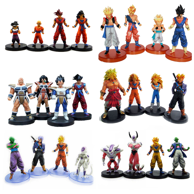 Аниме Dragon Ball Z ПВХ Фигурку Игрушки multi-стиль 4 шт./компл. Супер Саян Гоку Модель куклы Сбор Бесплатная доставка