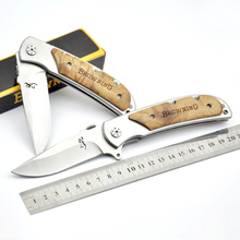 browning knife 338 big CAMPING HUNTING knife SURVIVAL POCKET KNIFE FOLDING BLADE knives 21 5cm Multifunctional