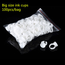 Free Shipping 100pcs Disposable big size Ink Holder Tattoo Accessories makeup tools for tattoo/permanent makup