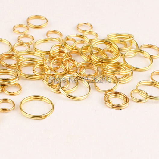 200pcs/lot Gold plated split rings jewelry rings&split ring 4/5/6/8/10/12mm F906