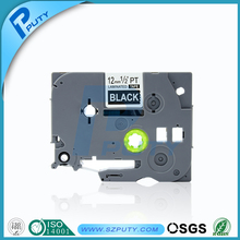 Laminated tze tape 12mm white on black tz 335 tze 335 compatible p-touch label printer label cassettes