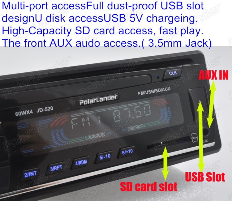 12 V  -  bluetooth fm- MP3    USB / SD MMC    bluetooth - -dash 1 DIN
