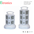 Smart Socket Surge Protection 2500W Multi Outlets Power Cord with 5 AC Plugs and 2 USB