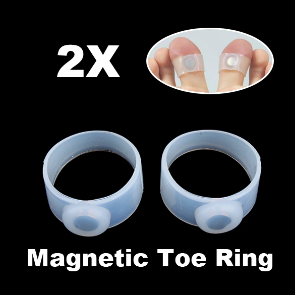 2 x Slimming Weight Loss Keep Fit Magnetic Toe Ring TH88