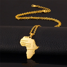 Africa Pendant 2015 New Platinum 18K Real Gold Plated Unisex Women Men Fashion African Map Pendant
