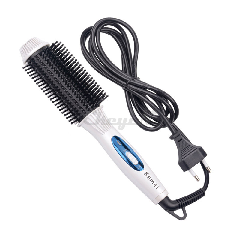 2in1 Professional Electric Brush Hair Straightener Comb Ceramic Hair Curler Flat Iron Hair Brush Straightener Iron HS53-P4042