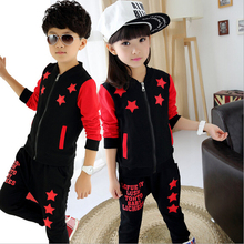 Baby Boys Spring Autumn Sports Suit 2 pieces Set Girls Tracksuits Kids Clothing sets 110-170cm Children Casual Clothes Coat+Pant