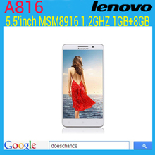 Original Lenovo A816 4G FDD LTE Mobile Phone 5 5 inch IPS Qualcomm Quad Core 1GB