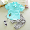 Baby boy clothes 2017 new summer boys suits fashion casual 2 pieces shirts pants kids boy