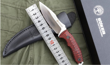 Caliente! Boker cuchillo recto G10 mango rojo exterior cuchillos D2 Fix lámina del cuchillo de caza con una vaina táctico de herramientas que acampan