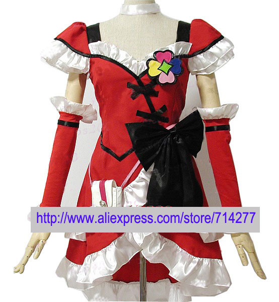 Free shipping Custom Cheap beautiful red dress cosplay costume from Macross Frontier Cosplay Costume