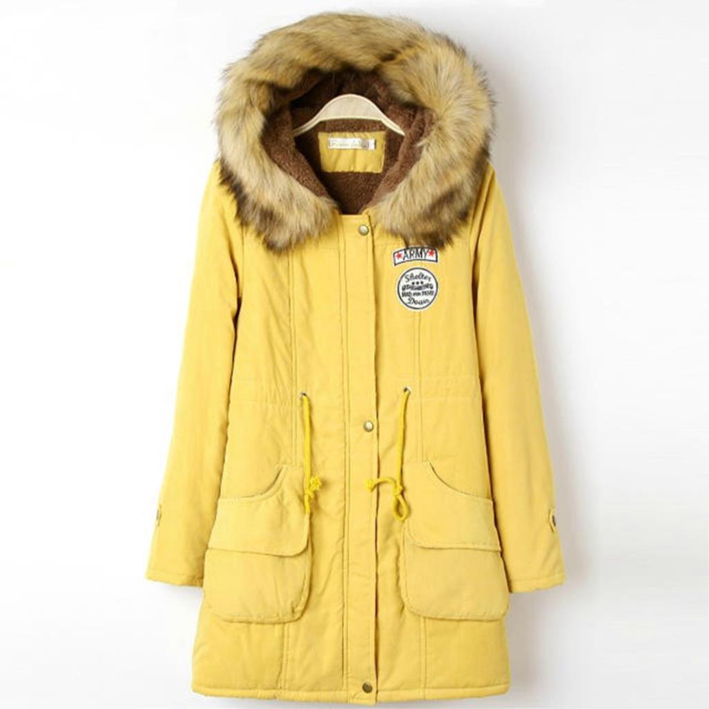 Куртка парка женская желтая