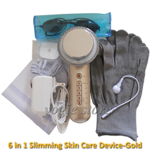 6in1 Ultrasonic Face Massager Photon Galvanic Skin Care Facial Cleaning EMS Body Slimming Ultrasound Cellulite Spa Beauty Gloves
