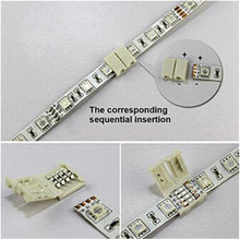 20pcs lot RGB LED Strip Connector 4pin 10mm LED Strip connectors PCB board wire connection for