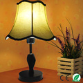 Dark Knitted Fabric Lampshade Compressed Wood Base LED Table Lamp Contemporary Household Art Decoration Abajur