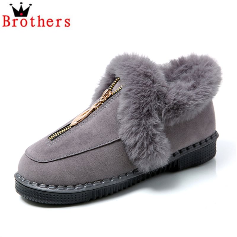 Women Winter Boots Fashion Women Boots Botas Mujer Fur Snow Boots Women Ankle Boots Flat Heels Winter Shoes Warm Snow Shoes 2015