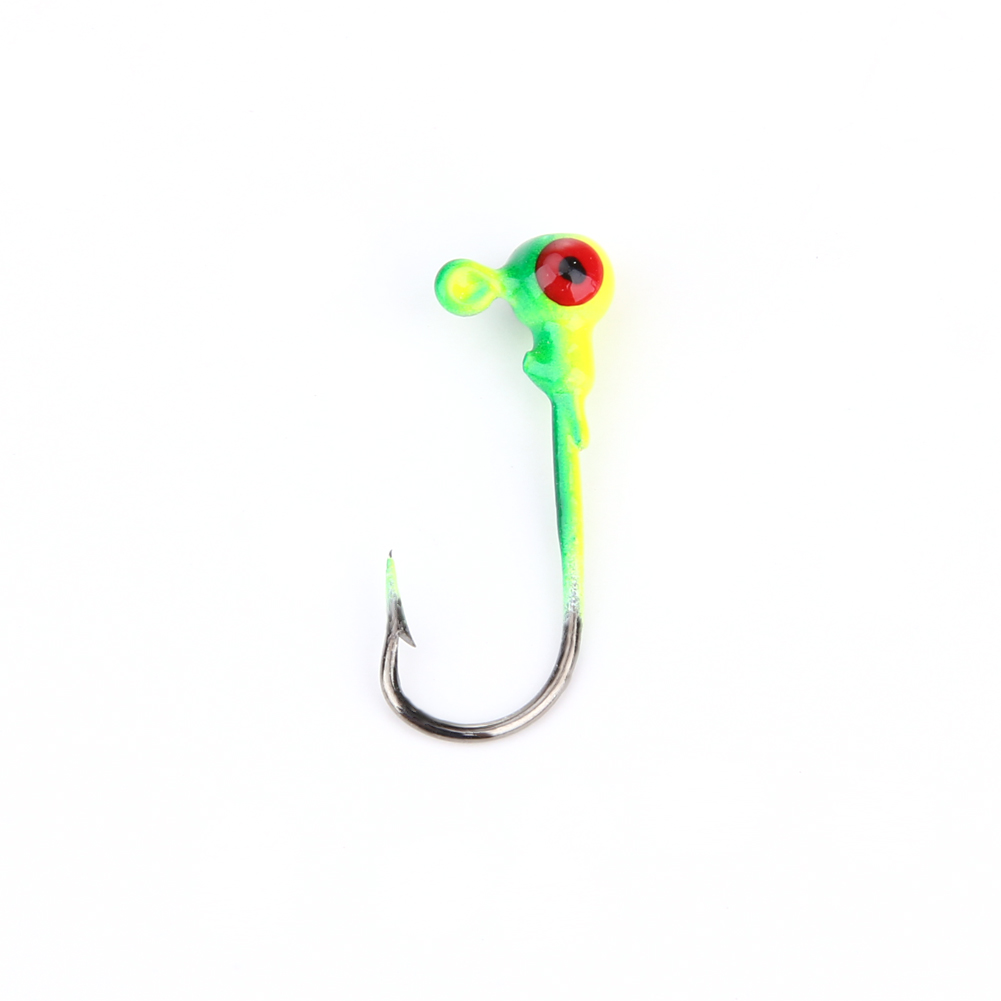 Tungsten Ice Fishing Jigs Bolt Head with Hole Winter Jig Heads Hook# 16 to 12