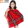 Winter keep warm thicken woolen scarf for women plaid tassel design cachecol feminino infinity pashmina scarf