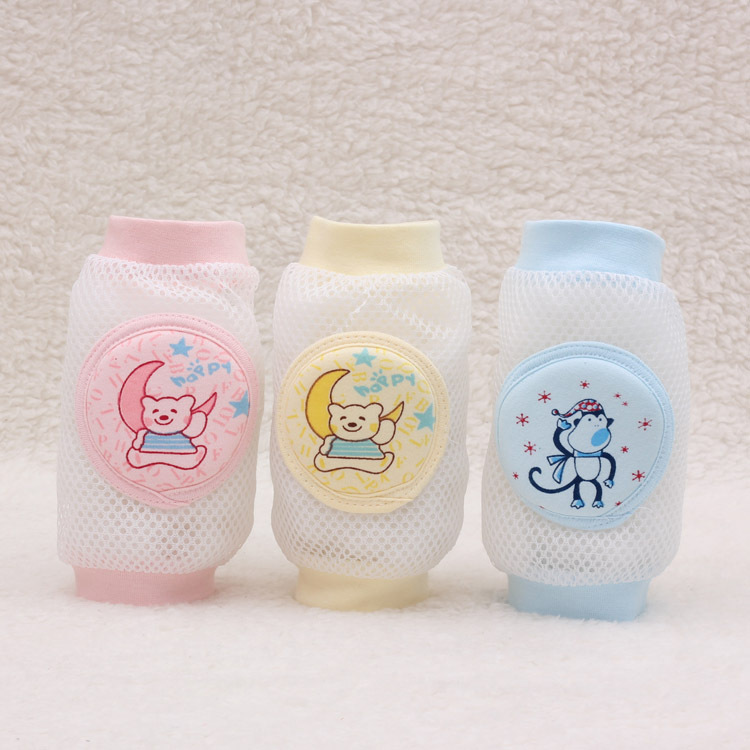 New Baby Leg wramers Kids Toddler Safety Crawling protective kneelet mesh elbow guard kneepads Carton printed