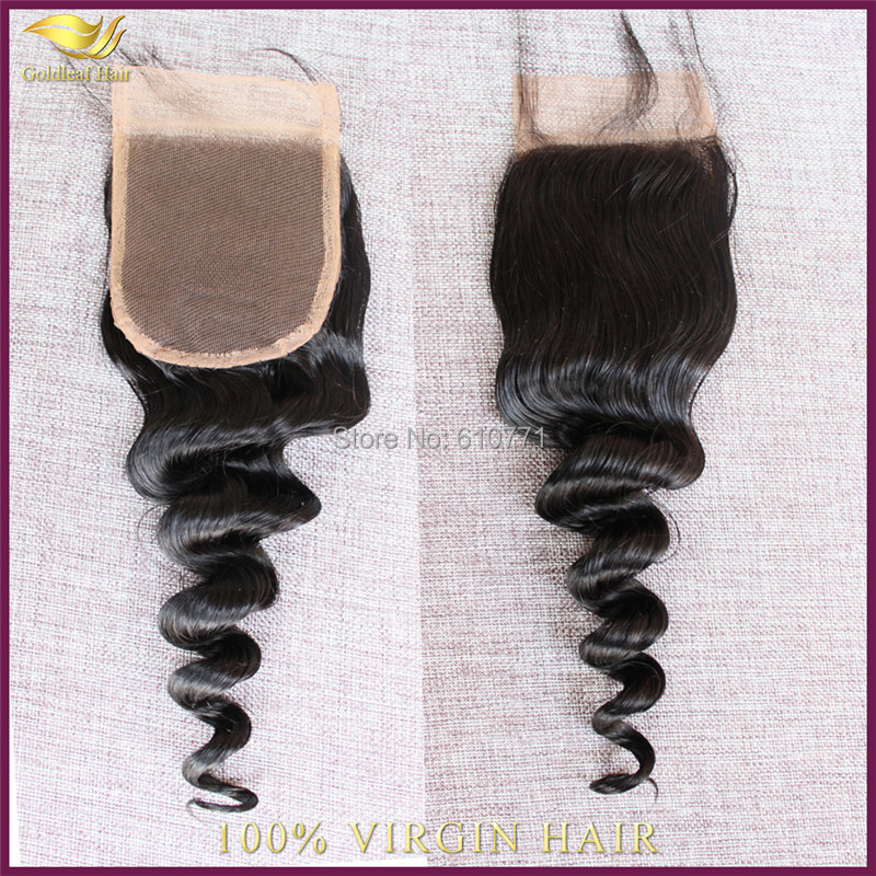 Гаджет  Wholesale 7A Grade Free Middle Three 3 Way Part 4" * 4" Inch 100% Unprocessed 1B Virgin Loose Wave Malaysian Lace Closure Hair  None Волосы и аксессуары