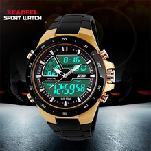 50M Waterproof Mens Sports Watches Relogio Masculino 2014 Men Silicone Sport Watch Relojes S Shockproof Electronic Wristwatches