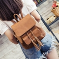 Longmiao Famous Brand Women Travel Backpacks Solid Girls School Bags For Girls Black Leather Tassel Vintage