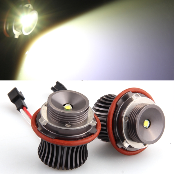 2 H8 10W LED CREE Angel Eye Light White for BMW E39 E53 E65 E66 E60