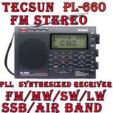 Free Shipping Retail-Wholesale Tecsun pl-660 FM radhio Stereo LW MV SW-SSB AIR PLL SYNTHESIZED PL660 Radio