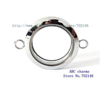 5pcs 30mm Plain Round Living Floating Memory Locket For Locket Bracelet JK12-1