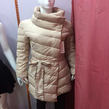 Winter Jacket Women Thick Long Sleeve Long Style Parkas For Women Fashion Belt Irregular Winter Coat