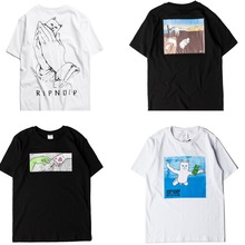 Ripndip T Shirt Men Women Couple Summer Noah Skateboard T-shirts Rip n Dip Pocket Cat Tee Short Sleeve Flag GD Ripndip T Shirts