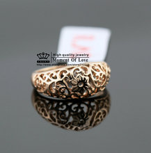 Italina brand 1PCS Free shipping New arrival 18K gold plated hollow out retro totem flower jewelry