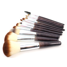 Professional Makeup Brush Set 12pcs High Quality Makeup Tools Kit Violet