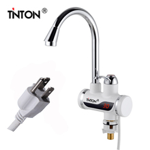 (US Ship) 110V 3sec Instant Tankless Electric hot Water Heater Faucet Kitchen Instant Heating tap Water faucet with LED Digital