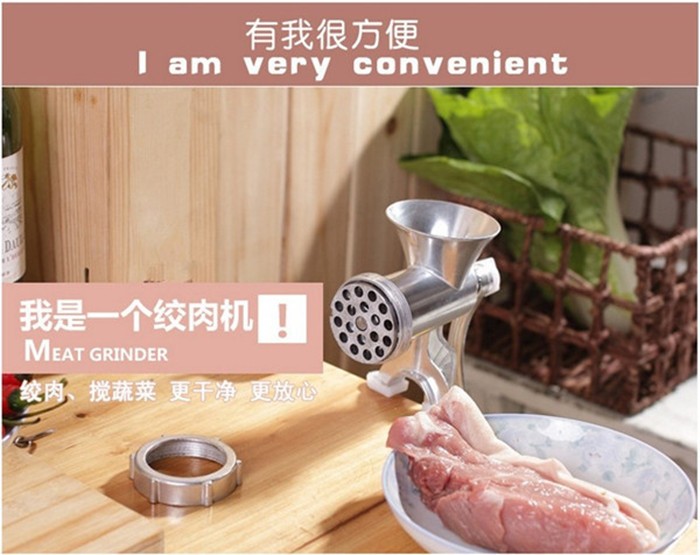 Stainless Steel Manual Meat Grinder Hand Sausage Filler Meat
