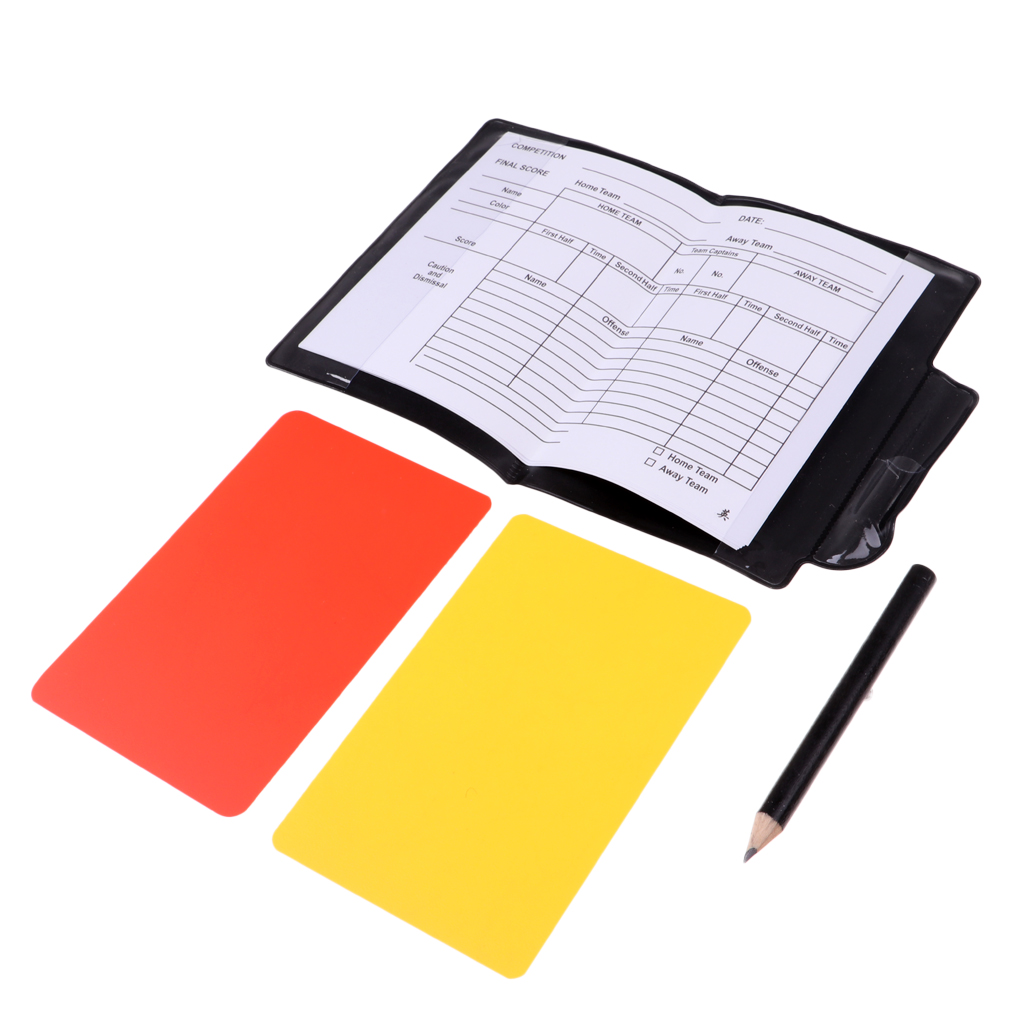 Score Card & Wallet New Champion Soccer Referee Officials 1 Red & Yellow Card 