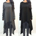 Fashion Autumn Winter Long Maxi Knitted Dress Women O neck Long Sleeve Loose Casual Irregular Sweater