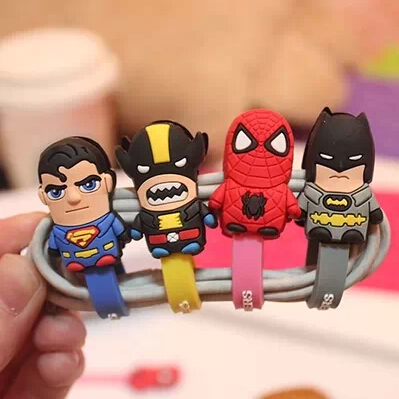 Novelty Super American Heroes Earphone Cable Winder Cable Holder Organizer for MP3 MP4 ss1