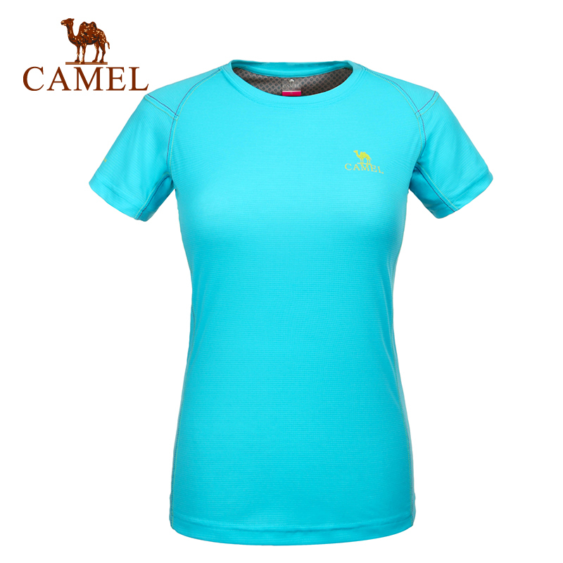 2015 Camel outdoor quick-drying T-shirt  hiking camping female  breathable quick-drying short sleeve tshirtA5S111018