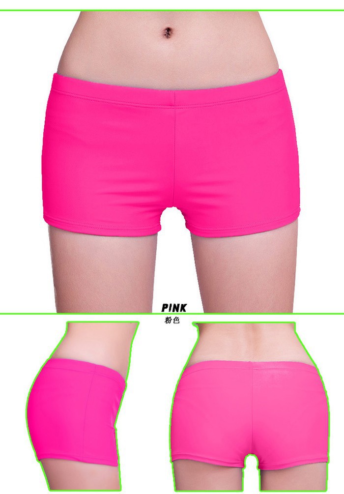 Ladies High Quality Swim Shorts With Plus Sizes, Women'S Solid Color