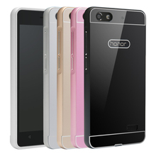 New Luxury slim Phone case For Huawei Honor 4C Case Aluminum Metal Frame Acrylic Back Cover