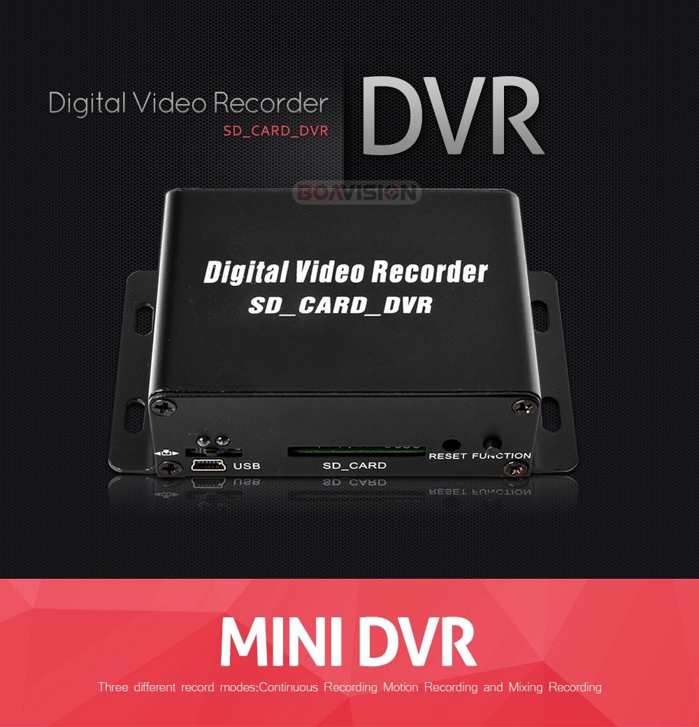 1CH Mini DVR CCTV Security Camera Audio Video SD Card Recorder Motion